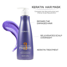 Load image into Gallery viewer, Kooratin Keratin Hair Mask Straightening System 500ml Formaldehyde Free Range