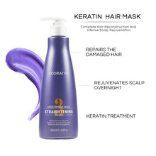 Load image into Gallery viewer, Kooratin Keratin Hair Mask Straightening System 500ml Formaldehyde Free Range
